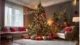 Festive Christmas Tree with Gifts and Ornaments