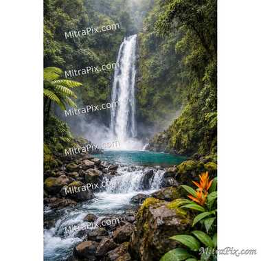 Rainforest Waterfall Artwork