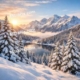 Winter Mountain Landscape