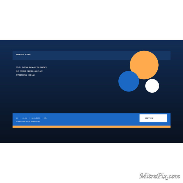 South Indian Dosa With Chutney And Sambar Served On Plate Traditional Indian Poster